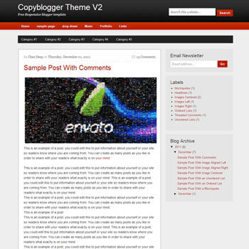 Copyblogger V2 responsive blogger template